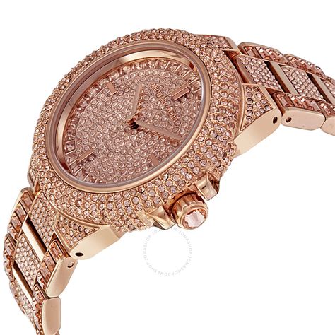 michael kors rose gold crystal watch|rose gold mk watch cheap.